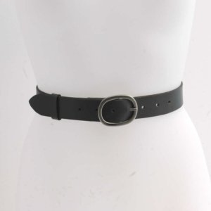 Ceinture en cuir gris "Sergio" - larg. 3,5 cm
