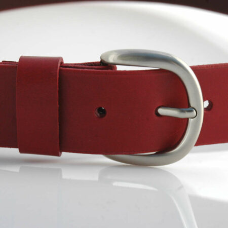 Ceinture - Ceinturon cuir rouge Bordeaux "Lydia" - larg. 4 cm