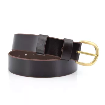 Ceinture - Ceinturon cuir marron chocolat "Fabien"