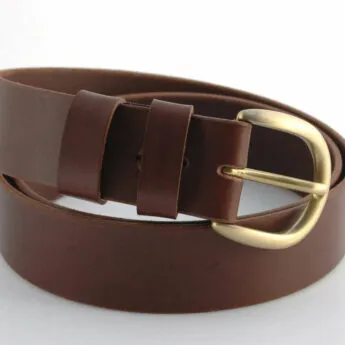 Ceinture - Ceinturon cuir marron chocolat "Fabien"