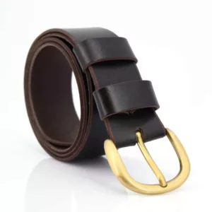 Ceinture - Ceinturon cuir marron chocolat "Fabien"