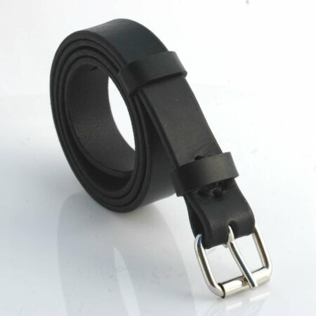 Ceinture en cuir noir "Laurie" - Larg. 2,5 cm