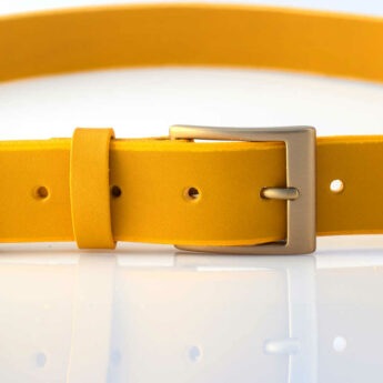 Ceinture jaune en cuir "Alix"