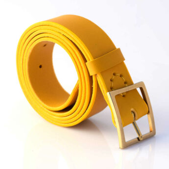 Ceinture jaune en cuir "Romy"