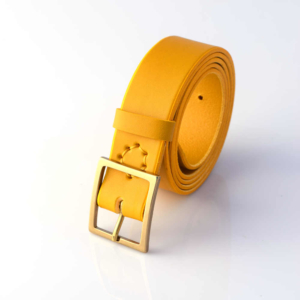 Ceinture jaune en cuir "Romy"