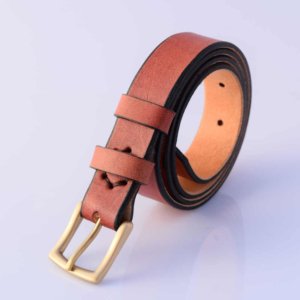 Ceinture marron en cuir "Lucie"