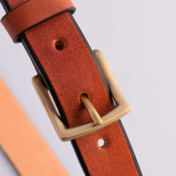 Ceinture marron en cuir "Lucie"