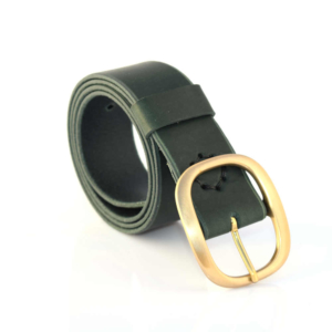Ceinture verte en cuir "Léna"