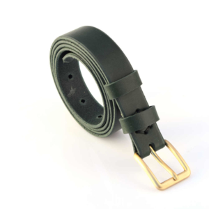 Ceinture verte en cuir "Lola" - Larg. 2,5 cm