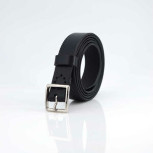 Ceinture fine en cuir noire pour femme - "Kenza"