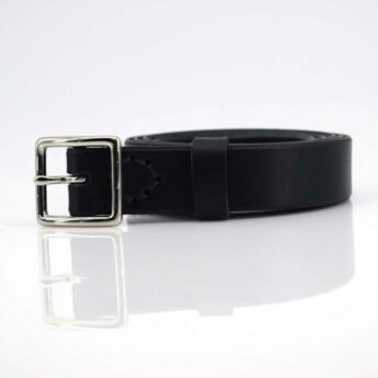 Ceinture fine en cuir noire pour femme - "Kenza"