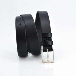 Ceinture en cuir noir "Mathis"