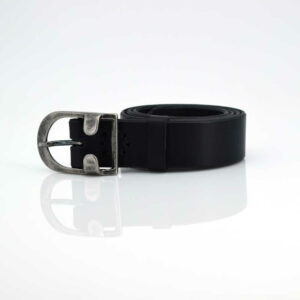 Ceinture en cuir noir "Léo"