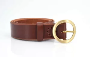 Ceinture marron fauve en cuir "Yann"
