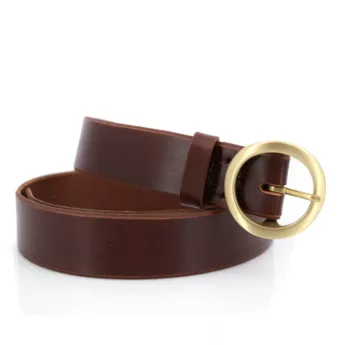 Ceinture marron fauve en cuir "Yann"