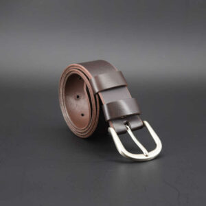 Ceinturon marron chocolat en cuir "Salim"