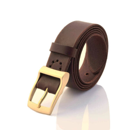 Ceinture en cuir marron foncé Ernest