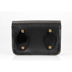 Pochette Noire à mettre à la ceinture en cuir "Grd Bouley"