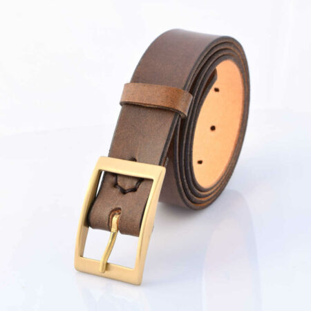 Ceinture Marron en Cuir Vieilli