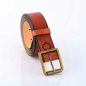 Ceinture en cuir naturel marron "Lana" - 3,5 cm larg.