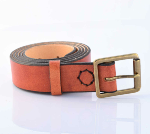 Ceinture en cuir naturel marron "Lana" - 3,5 cm larg.