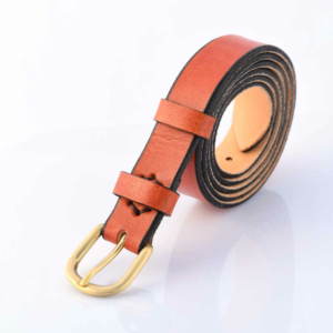 Ceinture cuir marron "Zoé" - larg. 2,5 cm