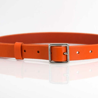 Ceinture pour enfant en cuir orange "Céleste" - Larg. 2,5 cm