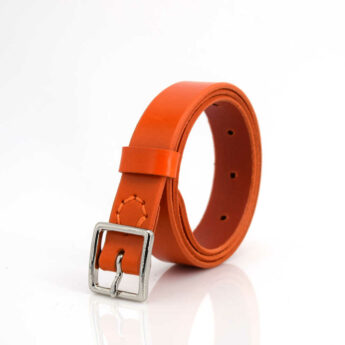 Ceinture pour enfant en cuir orange "Céleste" - Larg. 2,5 cm