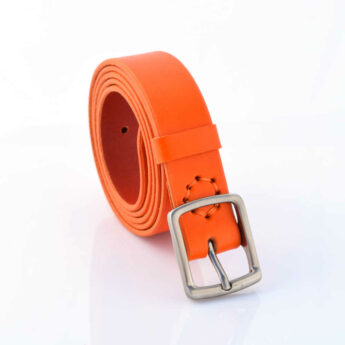 Ceinture orange en cuir "Lésia"