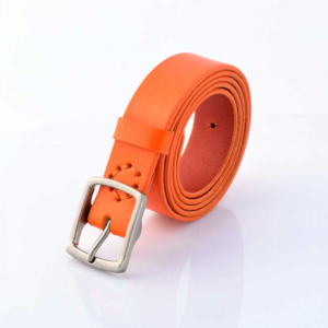 Ceinture orange en cuir "Lésia"