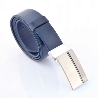 Ceinture pour costume en cuir bleu marine "Emeric"