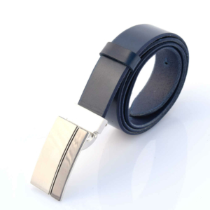 Ceinture pour costume en cuir bleu marine "Emeric"