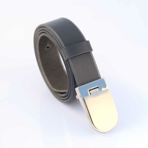 Ceinture pour costume - cuir gris - boucle à griffe "Omar"