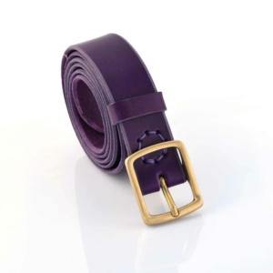 Ceinture en cuir violet "Carmina"