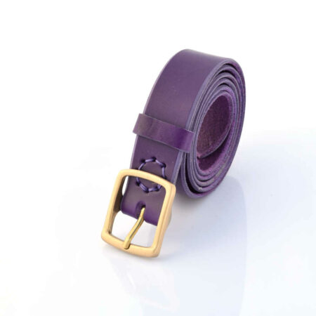 Ceinture en cuir violet "Carmina"