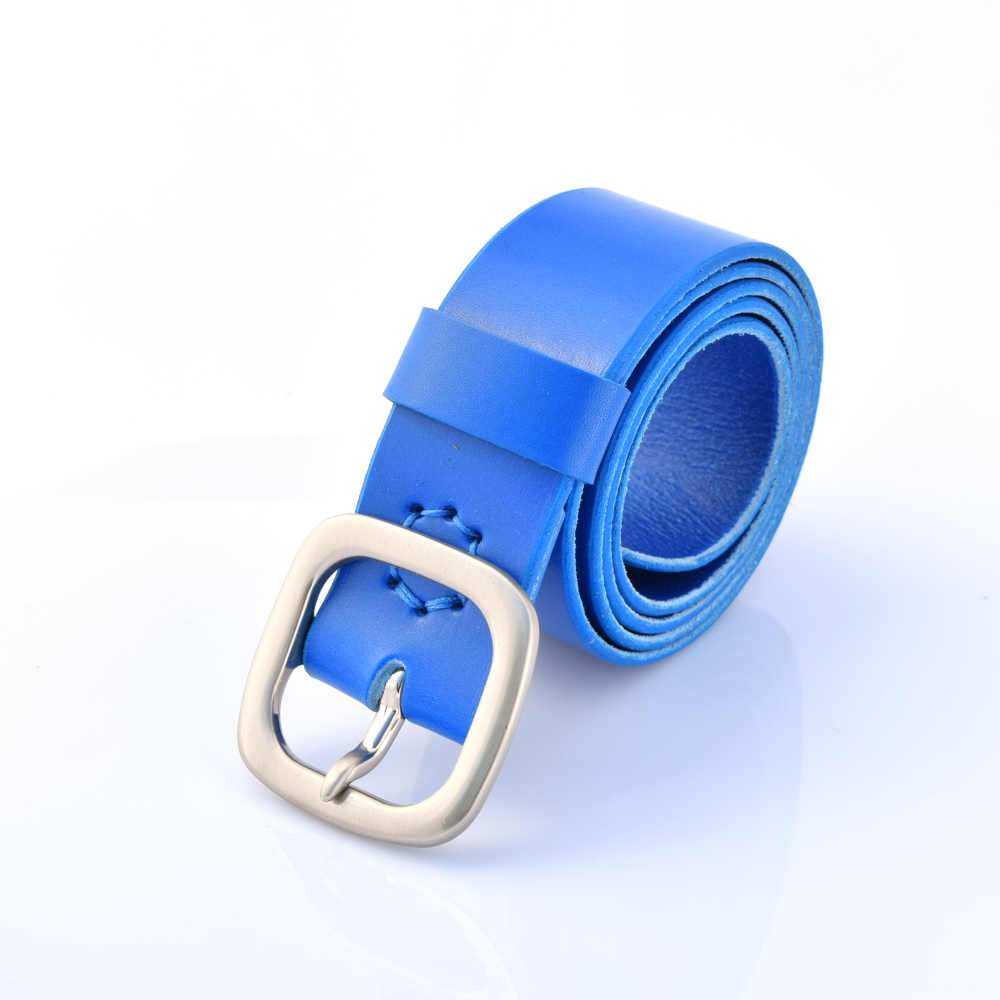 Grande Ceinture Cuir Fleurie – Bleu Et Blanc – Sur Mesure – Tailored Sportsman