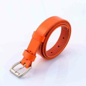 Ceinture orange pour enfant en cuir "Wilfried"