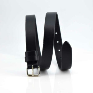 Ceinture en cuir noir "Laurie" - Larg. 2,5 cm