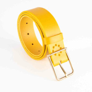 Ceinture jaune en cuir "Roberta"