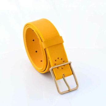 Ceinture jaune en cuir "Roberta"