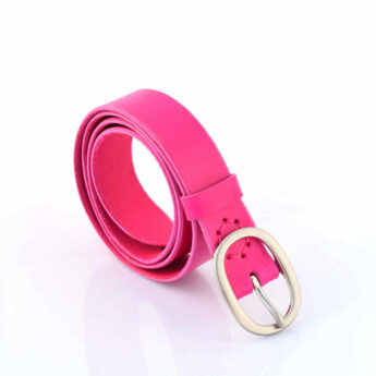 Ceinture rose en cuir "Anita"