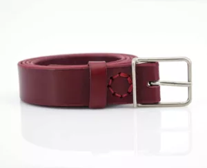 Ceinture rouge Bordeaux en cuir "Zarah"