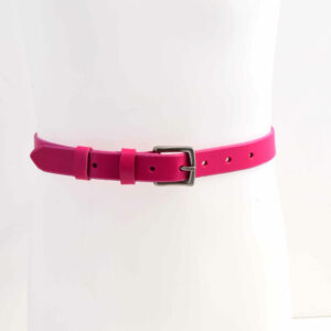 Ceinture rose pour enfant en cuir "Léane" - Larg. 2,5 cm