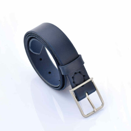 Ceinture Bleu marine en cuir "Axel" - Ceinture fine