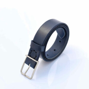 Ceinture Bleu marine en cuir "Axel" - Ceinture fine