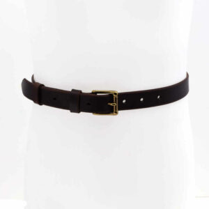 Ceinture pour enfant en cuir marron foncé "Loann"- Larg. 2,5 cm
