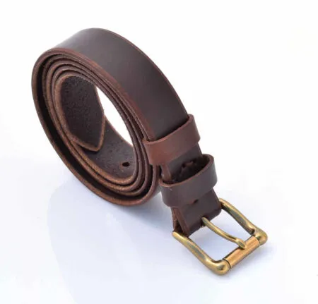 Ceinture pour enfant en cuir marron foncé "Loann"- Larg. 2,5 cm