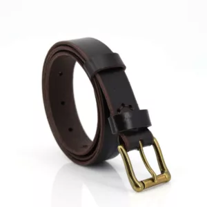 Ceinture pour enfant en cuir marron foncé "Loann"- Larg. 2,5 cm