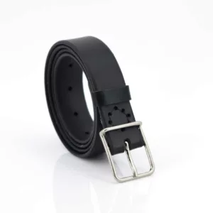 Ceinture fine noire en cuir "Irvin" - boucle de 3 cm