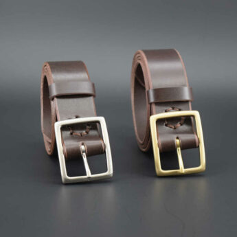 Ceinture en cuir marron foncé "Stéphane"